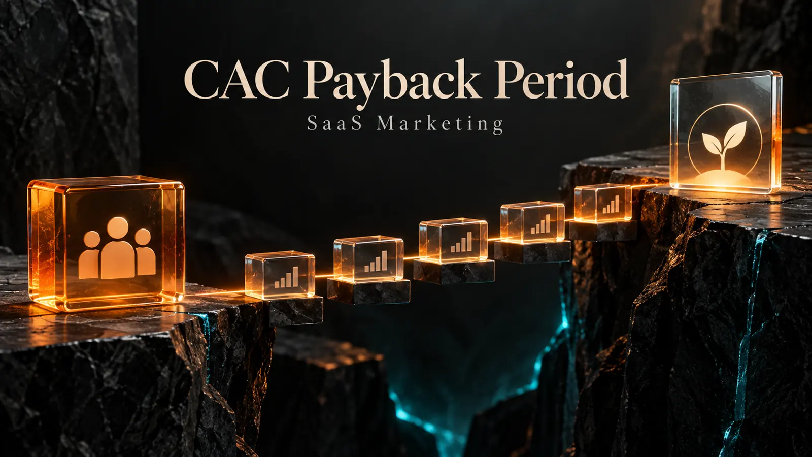 SaaS CAC payback period illustrated as acquisition investment recovered through monthly customer margin.